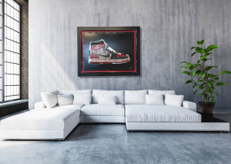 Fred Meurice Michael Jordan Kinetic Sculpture - Chicago Bulls and Air Jordan 1 with luxury logos - 3D Pop Art - Art de Vivre Gallery