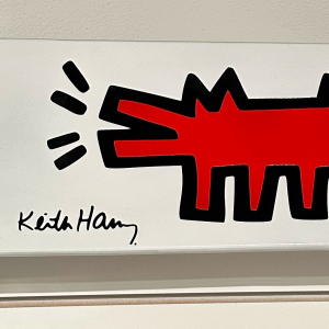 "Keith Haring style - "Barking dog" skateboard