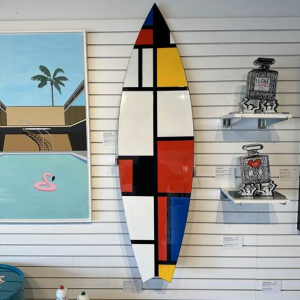 Mondrian style surfboard
