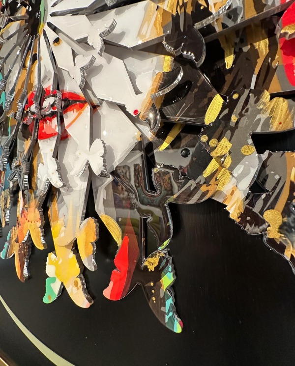 Claudi schiffer - pop art - butterflies - french pop art