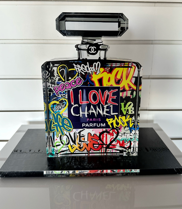 I Love Chanel bottle Graffiti - Fred Meurice